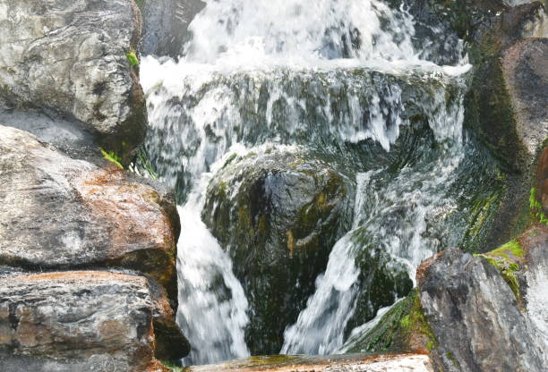 istock water flowing on the rock in river 1140965854