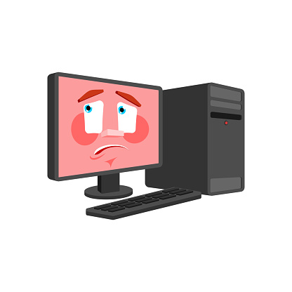 Computer Confusion Animation Computer Oops Emotion Isolated Pc Confused Data Processor Perplexed ...