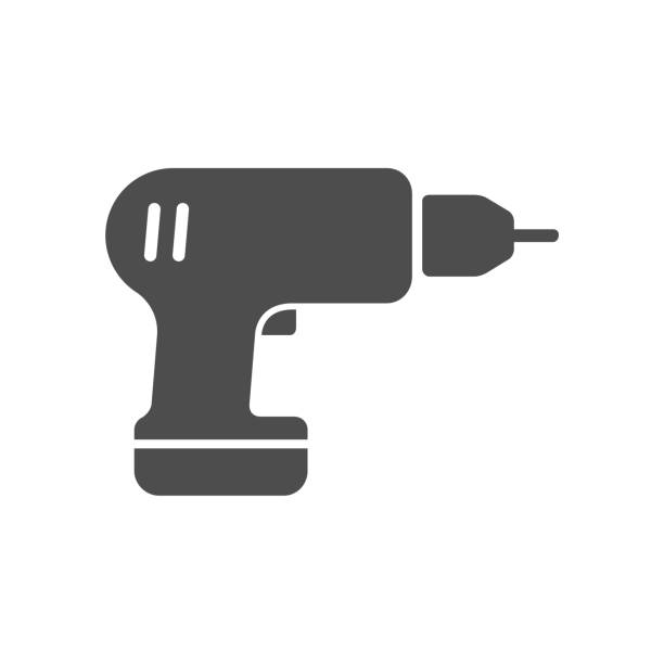 screwdriver drill vector icon screwdriver drill vector icon isolated on white background. screwdriver drill flat icon for web, mobile and user interface design drill stock illustrations