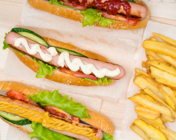 istock Choice of three different hot dogs 1140969260