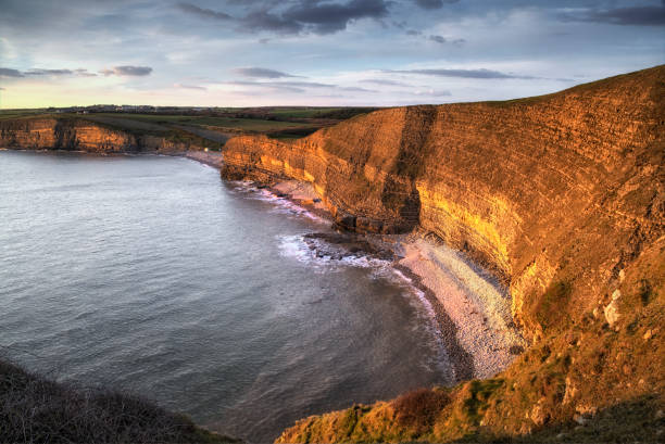 istock Dusk at Dunraven bay 1140969951