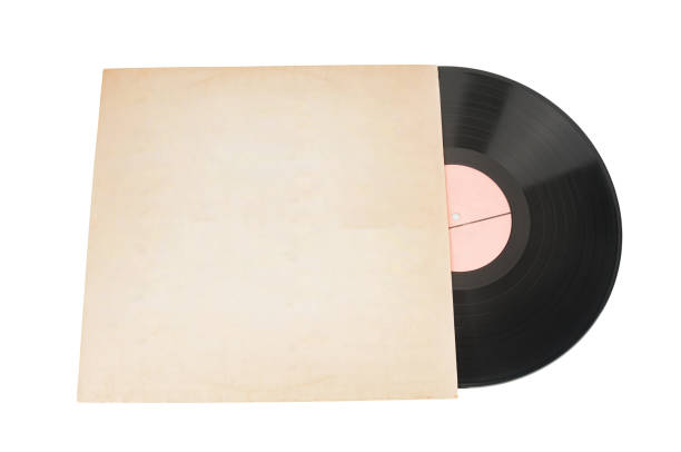 istock Vinyl record in old paper case on white background 1140974903