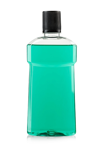 mouthwash isolated on white background. without labels. space for text