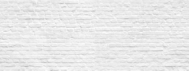 White brick wall background seamless pattern White brick wall panoramic background seamless pattern. You can print any size in high resolution loopable elements stock pictures, royalty-free photos & images