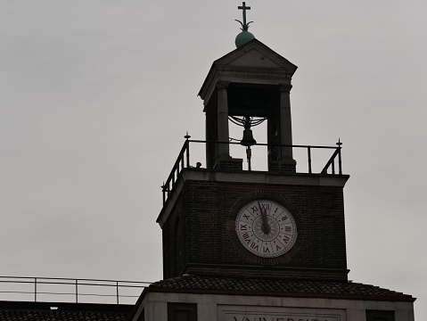 Clock tower shortly before 12