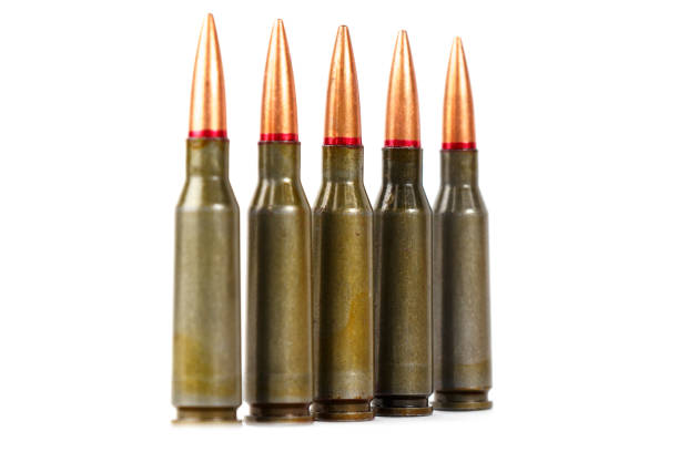 istock Armory ammunition close-up isolated on white background 1140982468