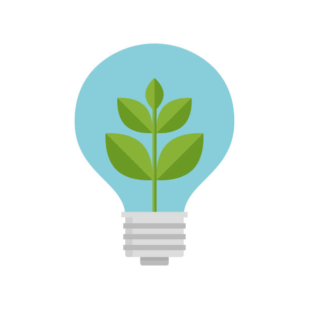 Plant Inside Light Bulb Stock Illustration - Download Image - Light Bulb, Tree - iStock