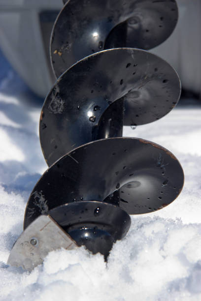istock auger for motor drill in the snow 1140986205