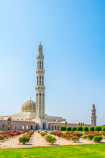 the Sultan Qaboos Grand Mosque in Muscat, Oman