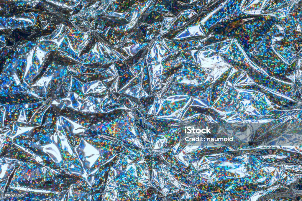 Holographic Iridescent Wrapping Paper Radiant Background Stock