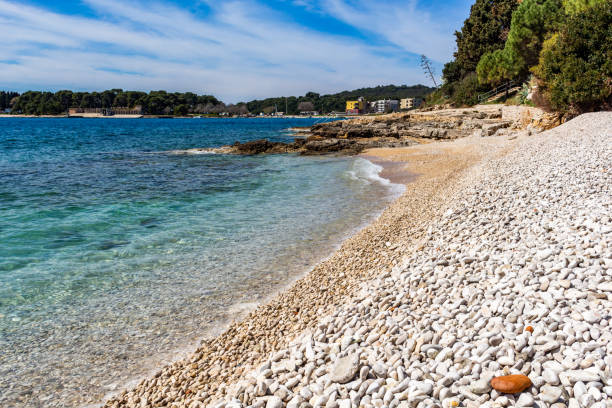 istock Mediterranean beach Pula Istria Croatia 1140987718