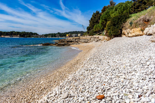 istock Mediterranean beach Pula Istria Croatia 1140989082