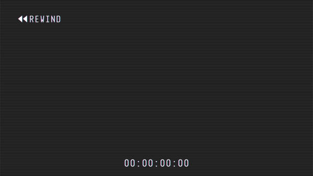 видеокамера перемотка назад наложение - home video camera camera digital camera digital video camera stock illustrations