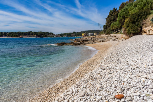 istock Mediterranean beach Pula Istria Croatia 1140990540
