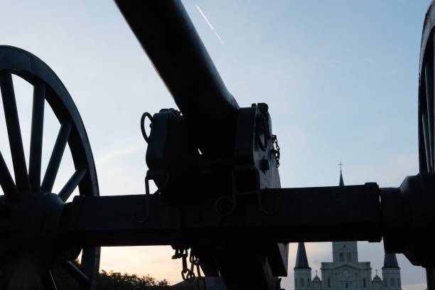 istock Cannon in Jackson Square in Front of the St. Louis Cathedral 1140990693