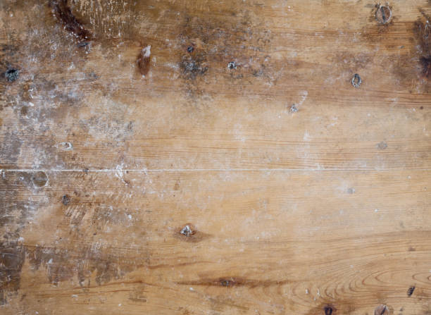 baking concept on wood background - wood table old dirty imagens e fotografias de stock