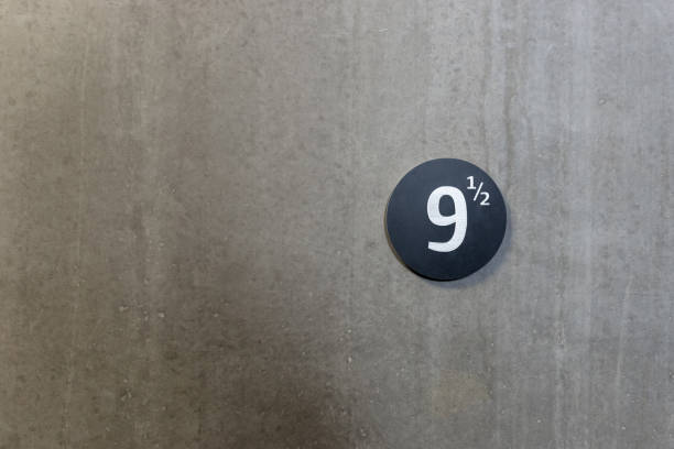 istock Number 9 ½ (9,5) on a gray concrete wall 1140993573