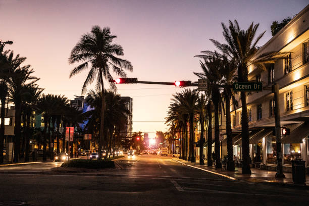 Miami Beach - Ocean Dr. at night