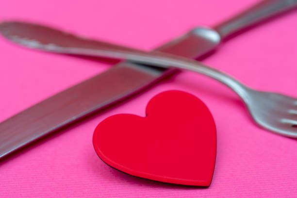 istock Heart, Fork and Knife - Valentine's Day Postcard 1141003178