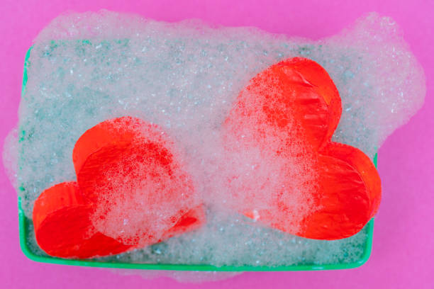 istock Loving hearts take a bath together. 1141003248