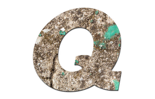 istock Letter Q alphabet with old  wall on white background 1141004154