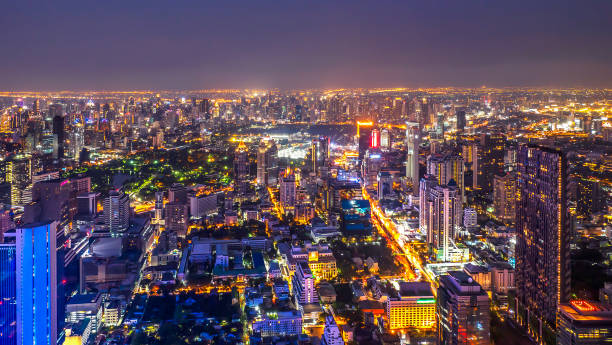 istock High view of Bangkok cityscape night light 1141004726