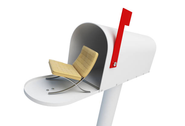istock mailbox fashionable armchair on a white background 3D illustration, 3D rendering 1141007419