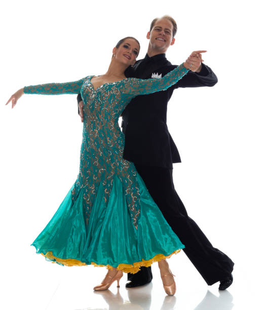 istock Happy ballroom dancers 1141007441