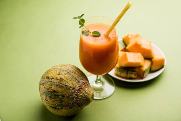 istock Musk melon juice or Kharbuj/kharbuja fruit extract 1141011513