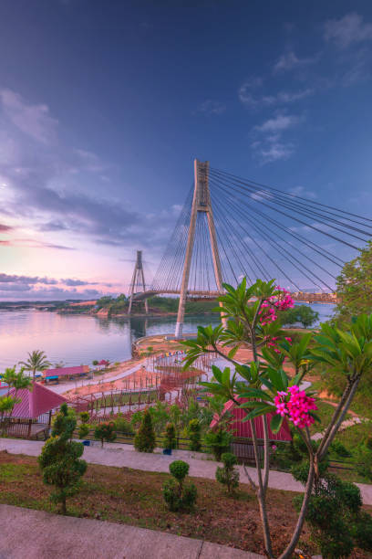 istock Wonderful Sunset at Barelang Bridge Batam Island Indonesia 1141012396