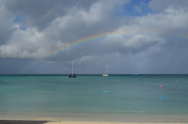 istock Rainbow Over the Ocean in Aruba 1141013923