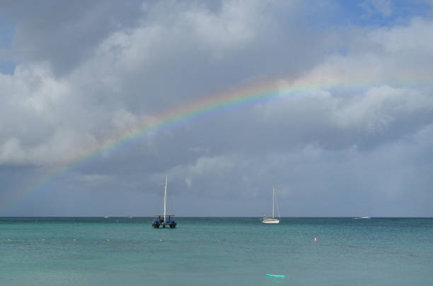istock Rainbow Over the Ocean in Aruba 1141013980