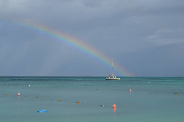 istock Rainbow Over the Ocean in Aruba 1141014020