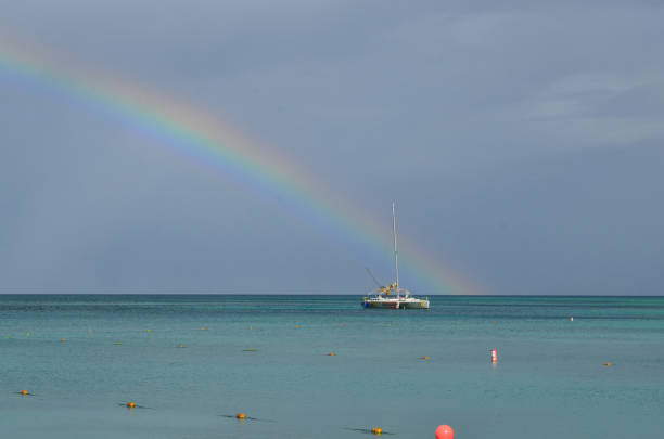istock Rainbow Over the Ocean in Aruba 1141014025