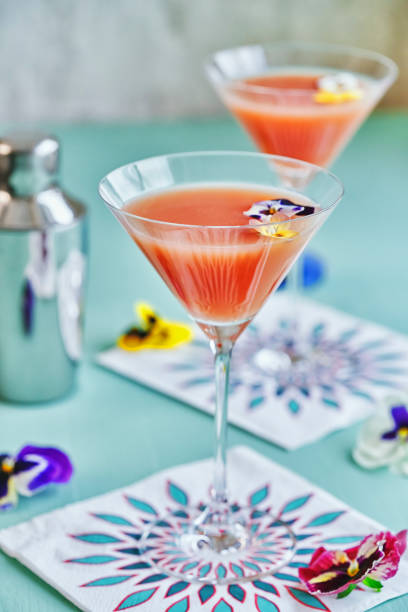Greyhound Cocktail with Edible Flower