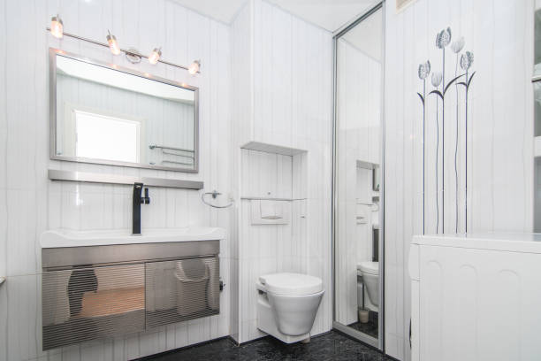istock Photo of the bright bathroom 1141016286