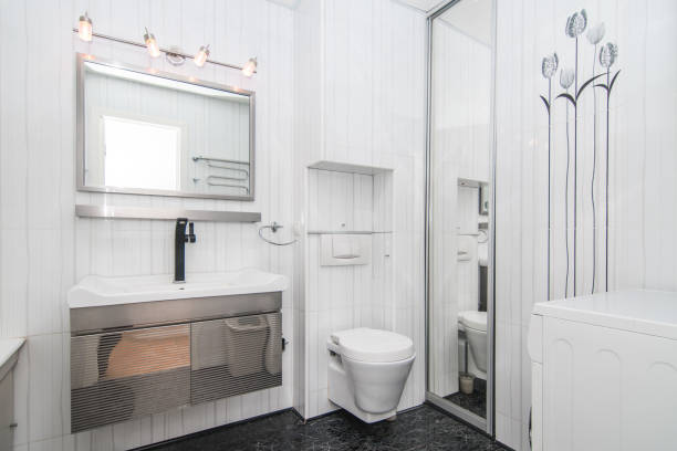 istock Photo of the bright bathroom 1141016289