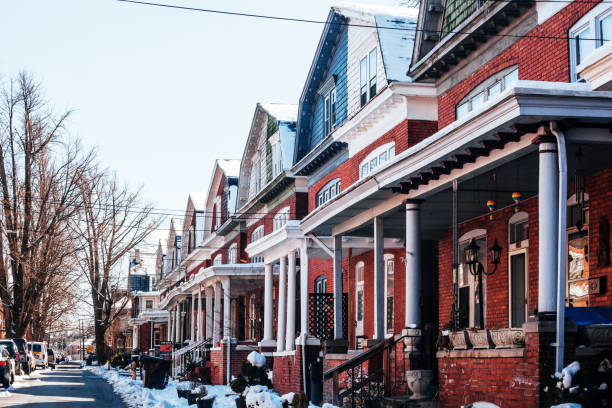 Residential district in Harrisburg, Pennsylvania, USA