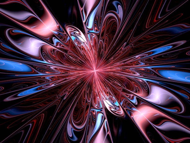 istock Abstract illustration of a fractal pattern on black background 1141018451
