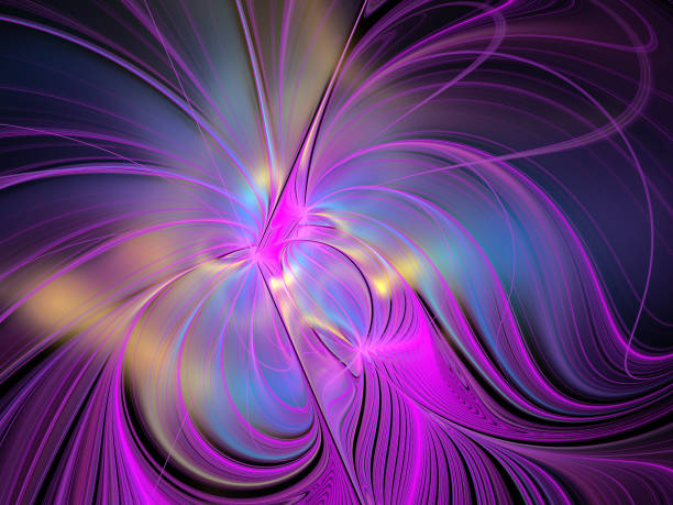 istock Abstract illustration of a fractal pattern on black background 1141018716