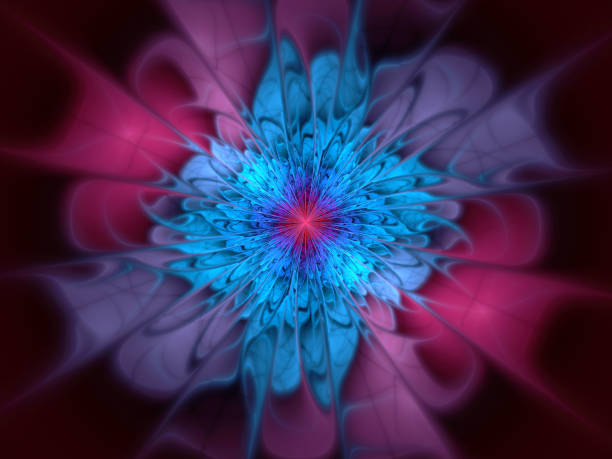 istock Abstract illustration of a fractal pattern on black background 1141018788