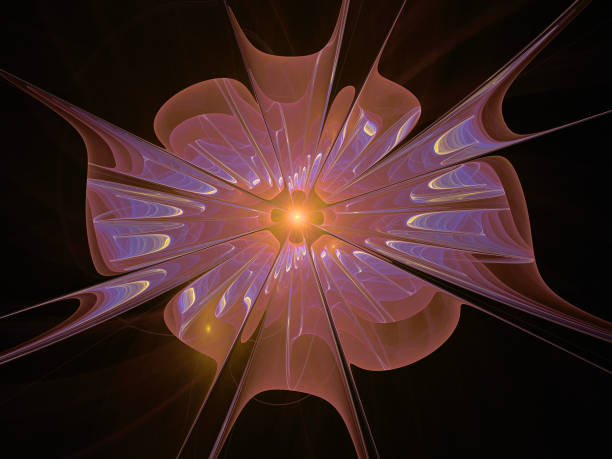 istock Abstract illustration of a fractal pattern on black background 1141019734