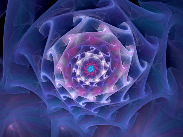 istock Abstract illustration of a fractal pattern on black background 1141019740