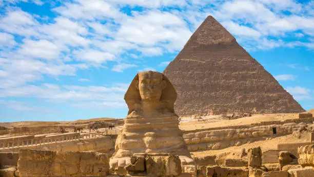 Pyramid, Stone Material, Egypt, Cairo, The Sphinx