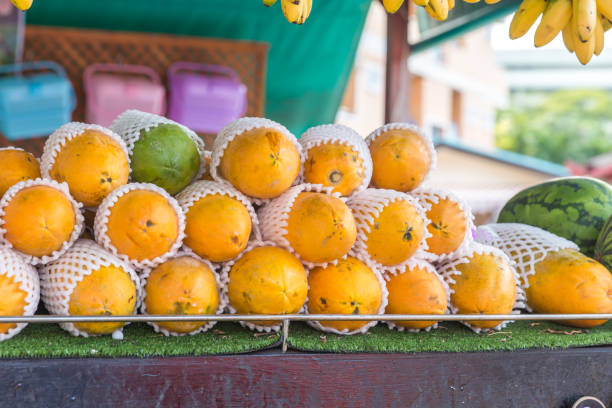 Yellow Mango on Thailand market - exotic Thai fruits