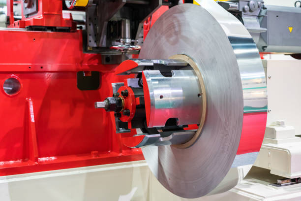 istock close up roll metal sheet raw material for supply to high technology and precision automatic press or forming machine 1141024878