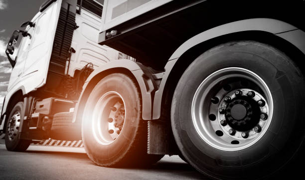truck transportation semi truck, freight transportation. bkk stock pictures, royalty-free photos & images