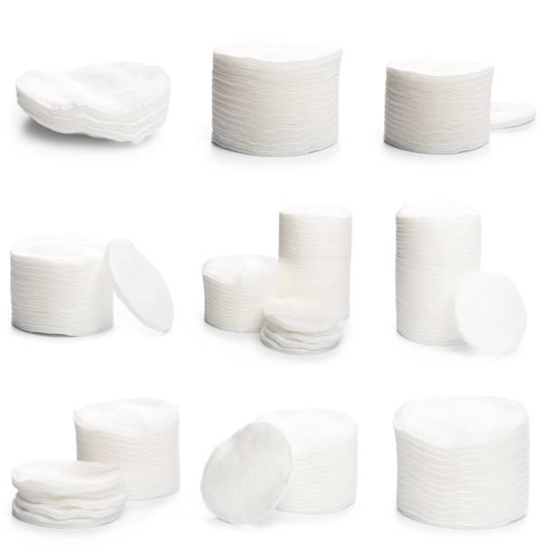 istock Cotton swabs isolated on a white background. Cotton disks 1141034776