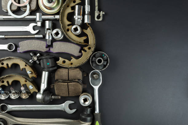 istock Various Car parts on dark background 1141034853