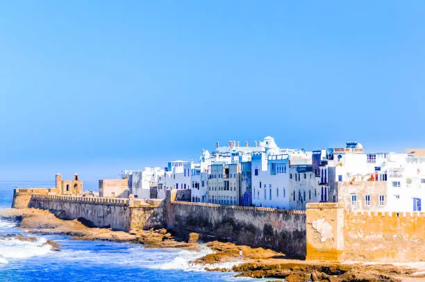 view on old city of Essaouira in Morocco